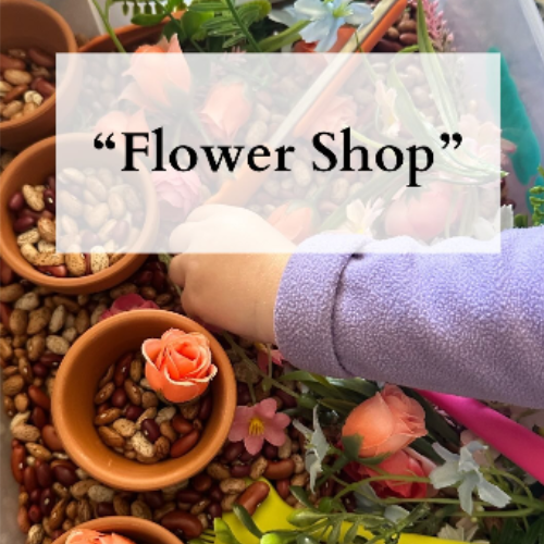 Flower Shop sensory bin